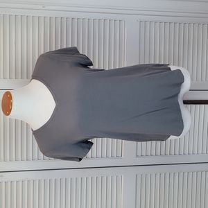 Charcoal V neck 100% rayon T-shirt